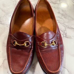 Spardellos Clothers p Brown Leather Loafers with Gold Accents
